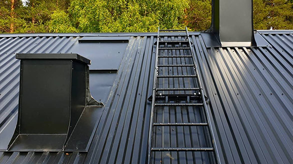 Montering av takstege, taksäkerhet